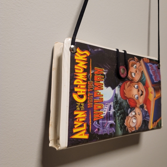 Alvin and the Chipmunks Wolfman Halloween Upcycled Y2K Shoulder Bag VHS - Picture 6 of 8